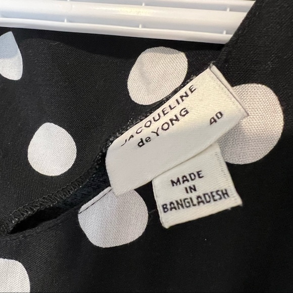 JDY Star Polka Dot Short Sleeve Midi Dress in Black - Picture 6 of 10